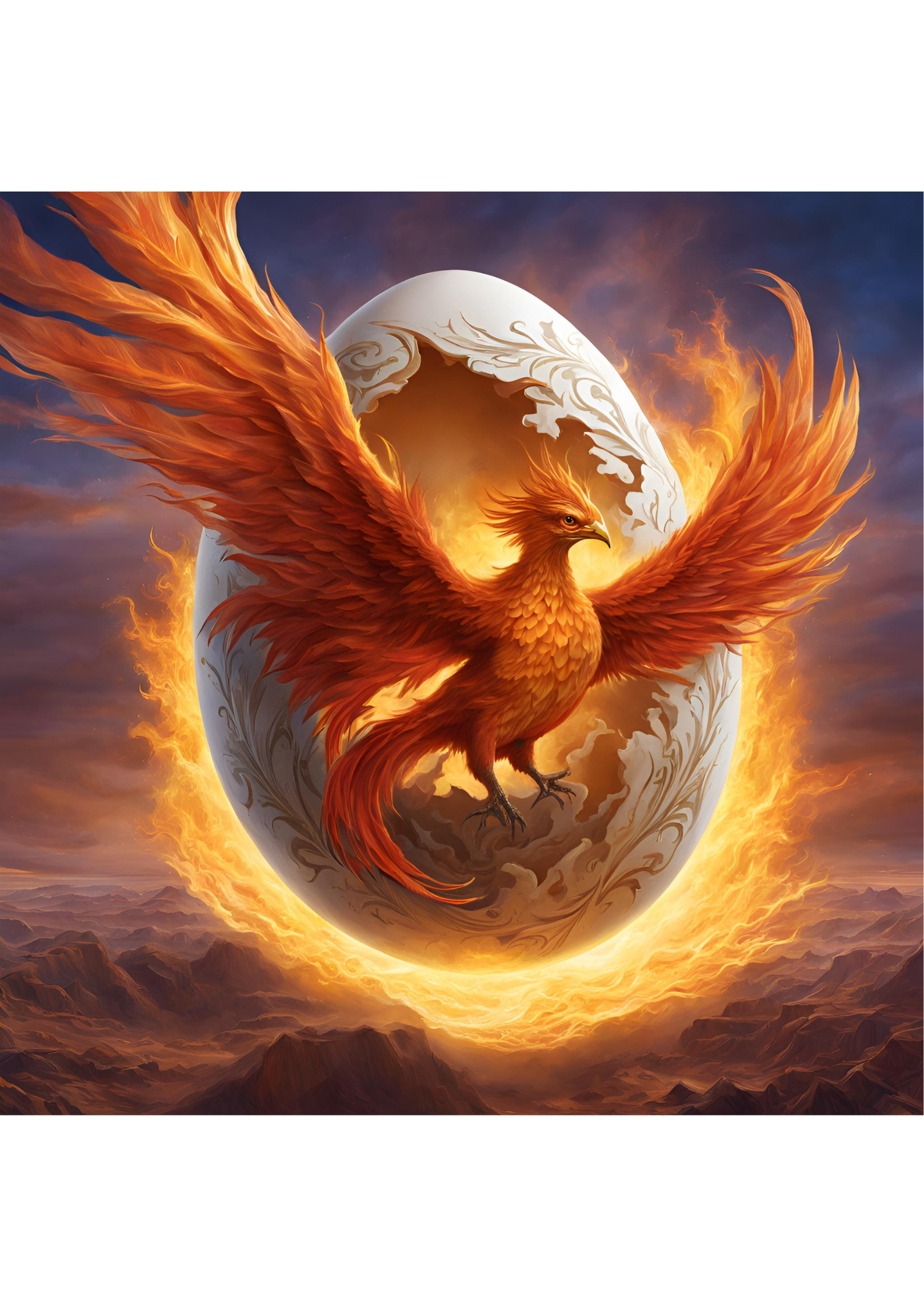 Image de la naissance d'un phénix